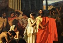 Psychoanalýza jako hledání pravdy Vyhoštění Oidipa a Antigony z Théb (Eugène Ernest Hillemacher)